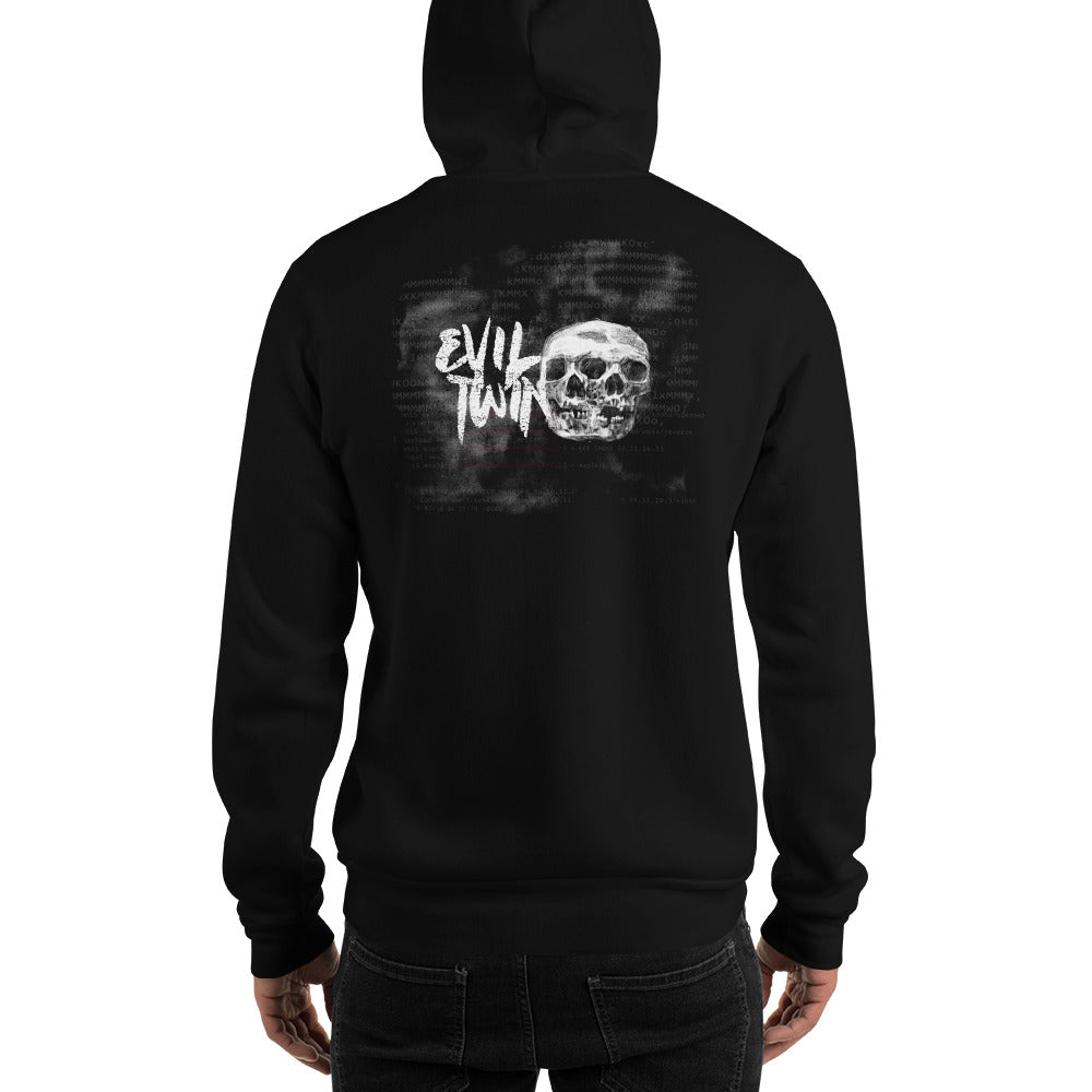Evil twin - Unisex Hoodie (back print) by DarkByteGear