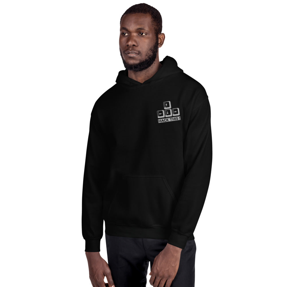 Hack this - Unisex Hoodie (embroidery) by DarkByteGear