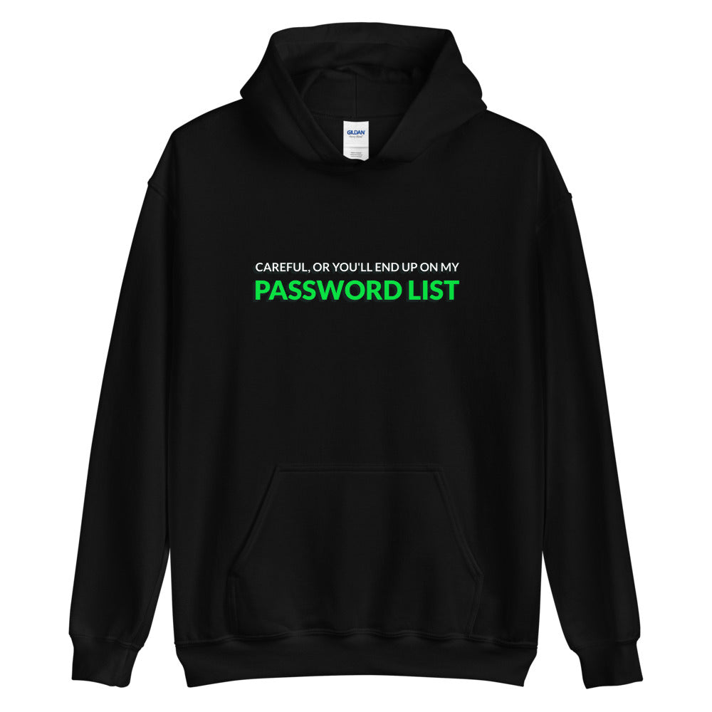 Password List - Unisex Hoodie by DarkByteGear