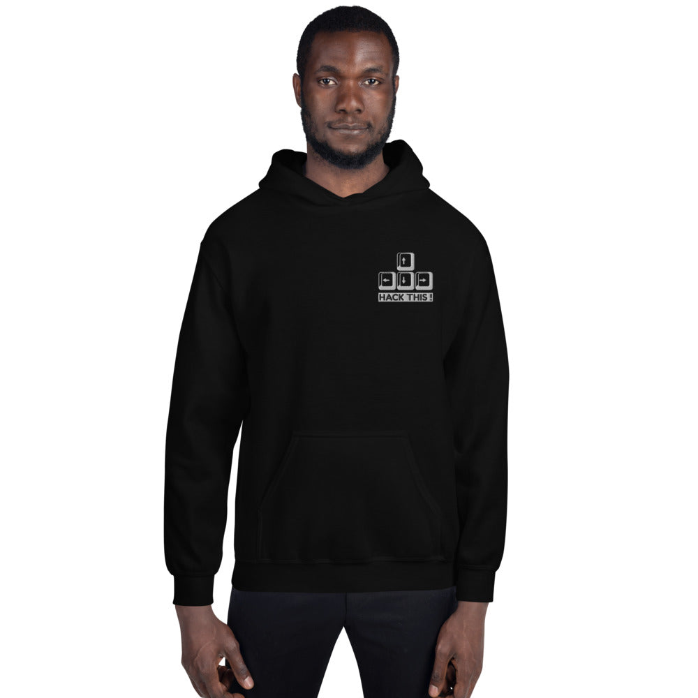 Hack this - Unisex Hoodie (embroidery) by DarkByteGear