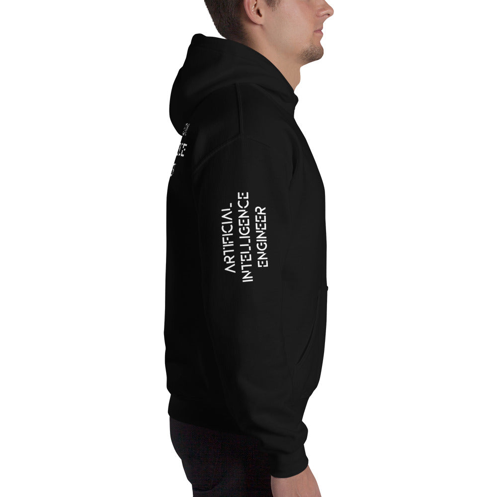 Artificial intelligence engineer - Unisex Hoodie (all sides print) by DarkByteGear