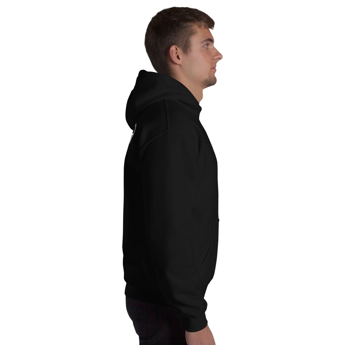 Grey Hat Hacker - Unisex Hoodie (back print) by DarkByteGear