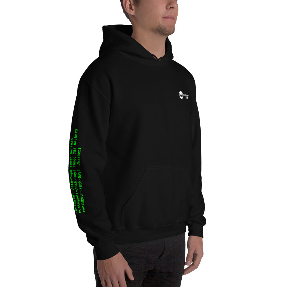 On the 8th day God created hackers - Unisex Hoodie (all side print) by DarkByteGear