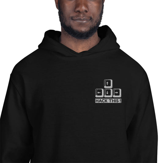 Hack this - Unisex Hoodie (embroidery) by DarkByteGear