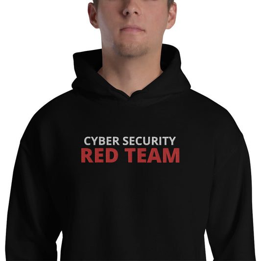 Cyber security Red team - Unisex Hoodie (large embroidery) by DarkByteGear
