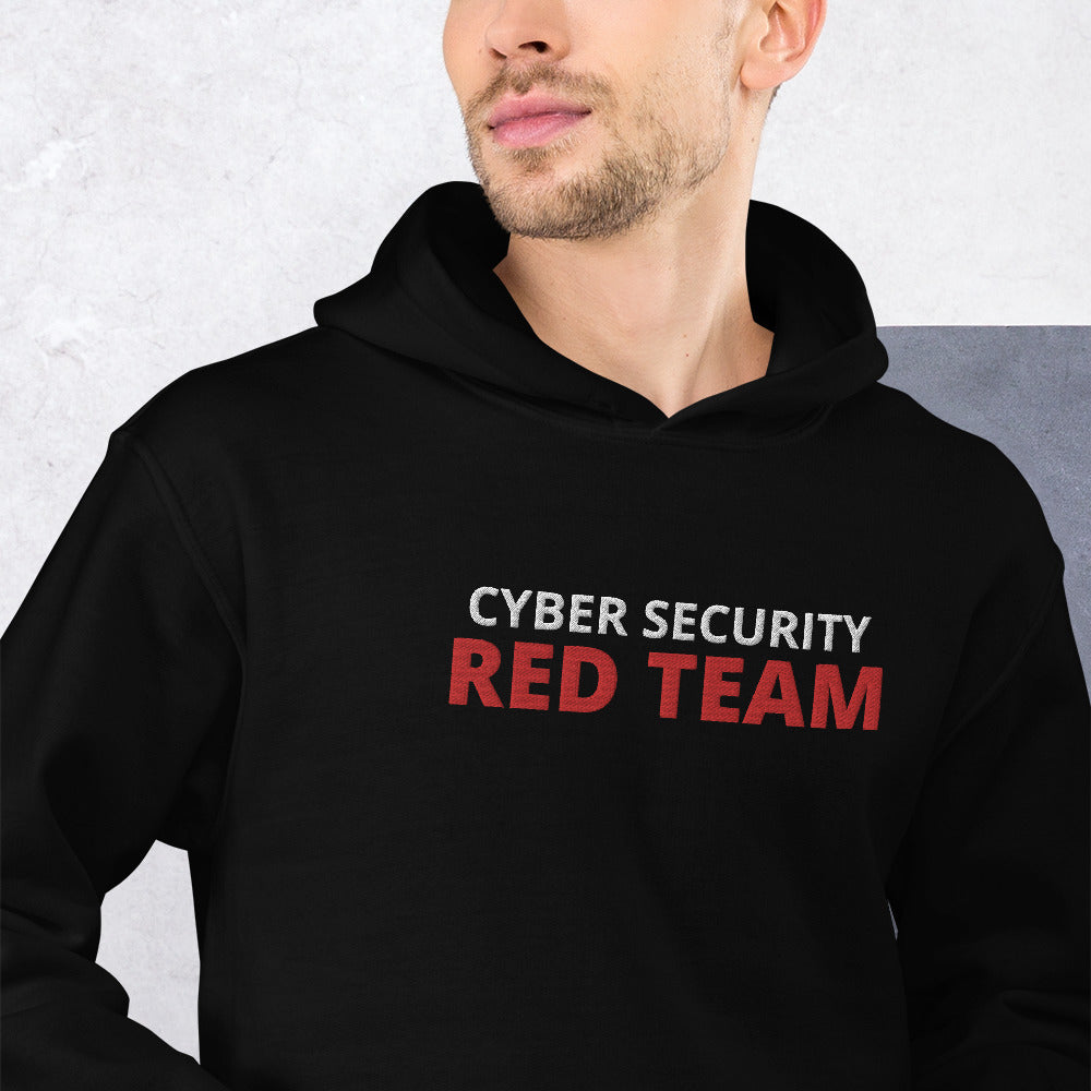 Cyber security Red team - Unisex Hoodie (large embroidery) by DarkByteGear