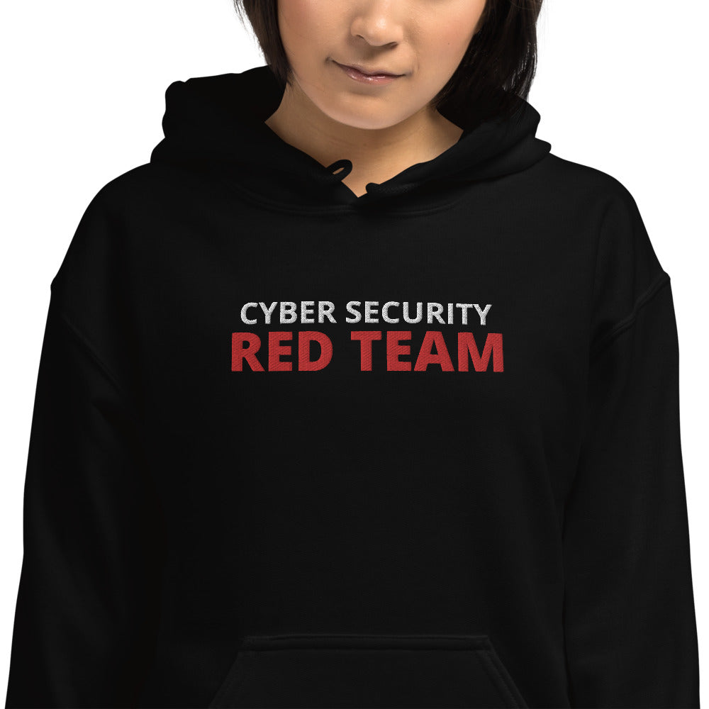 Cyber security Red team - Unisex Hoodie (large embroidery) by DarkByteGear