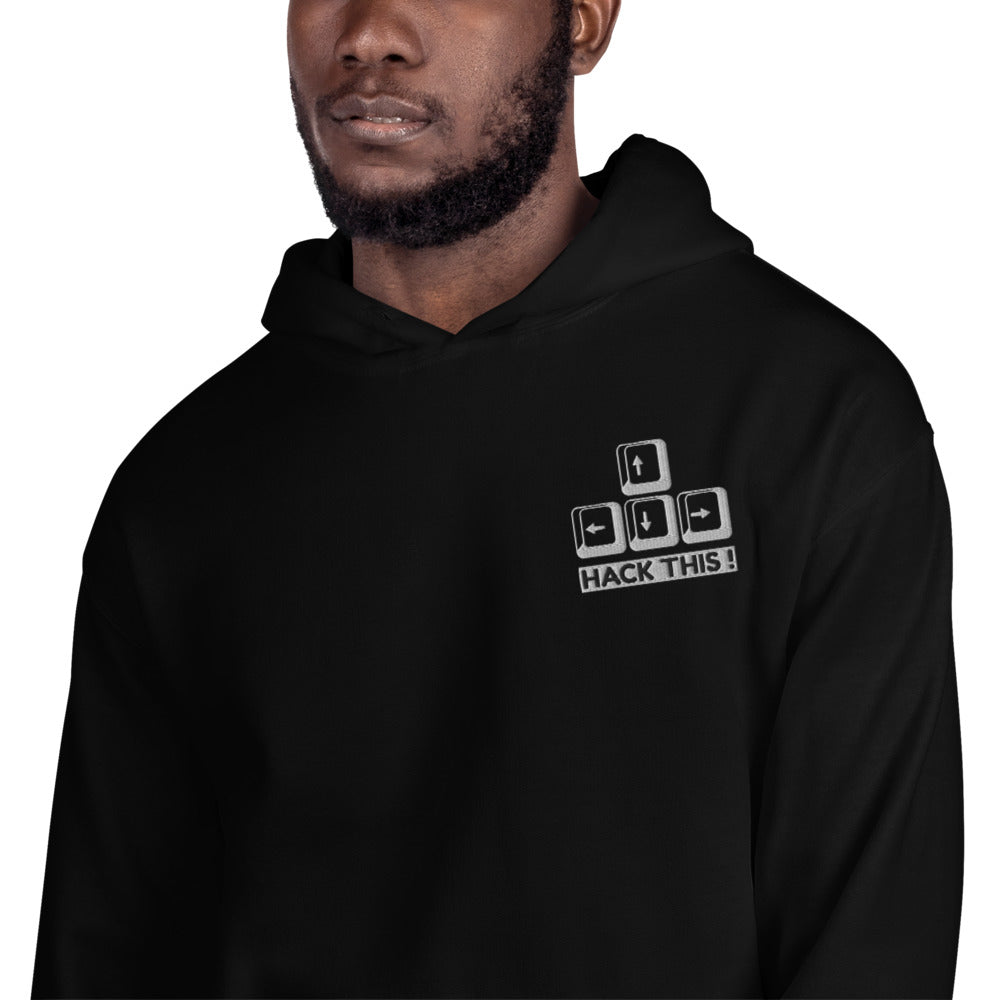 Hack this - Unisex Hoodie (embroidery) by DarkByteGear