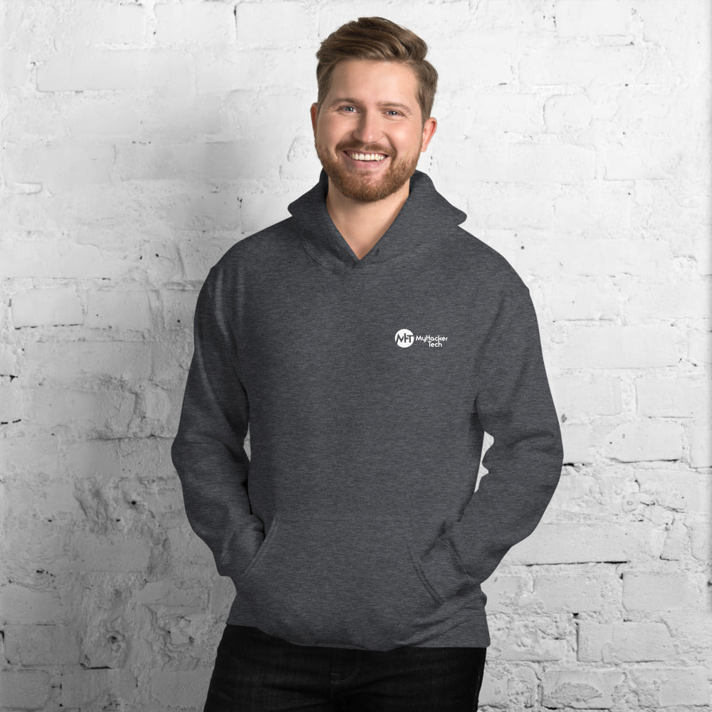CyberWare Cyber knight - Unisex Hoodie (back print) by DarkByteGear
