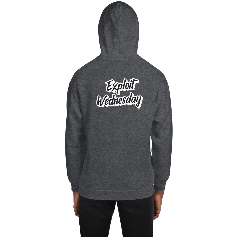 Exploit Wednesday - Unisex Hoodie (back print) by DarkByteGear