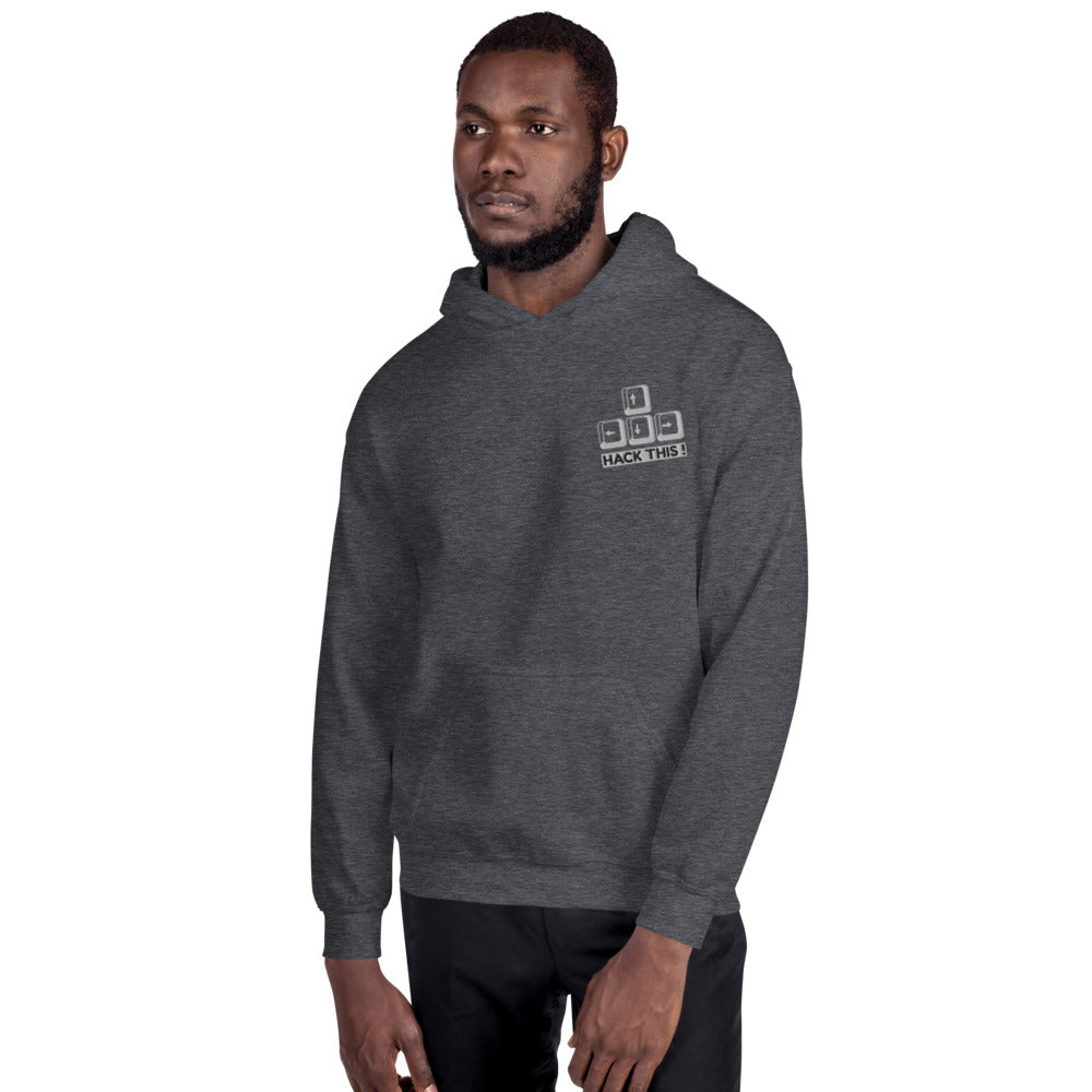 Hack this - Unisex Hoodie (embroidery) by DarkByteGear