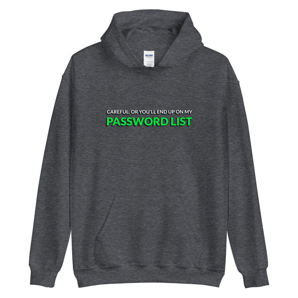 Password List - Unisex Hoodie by DarkByteGear