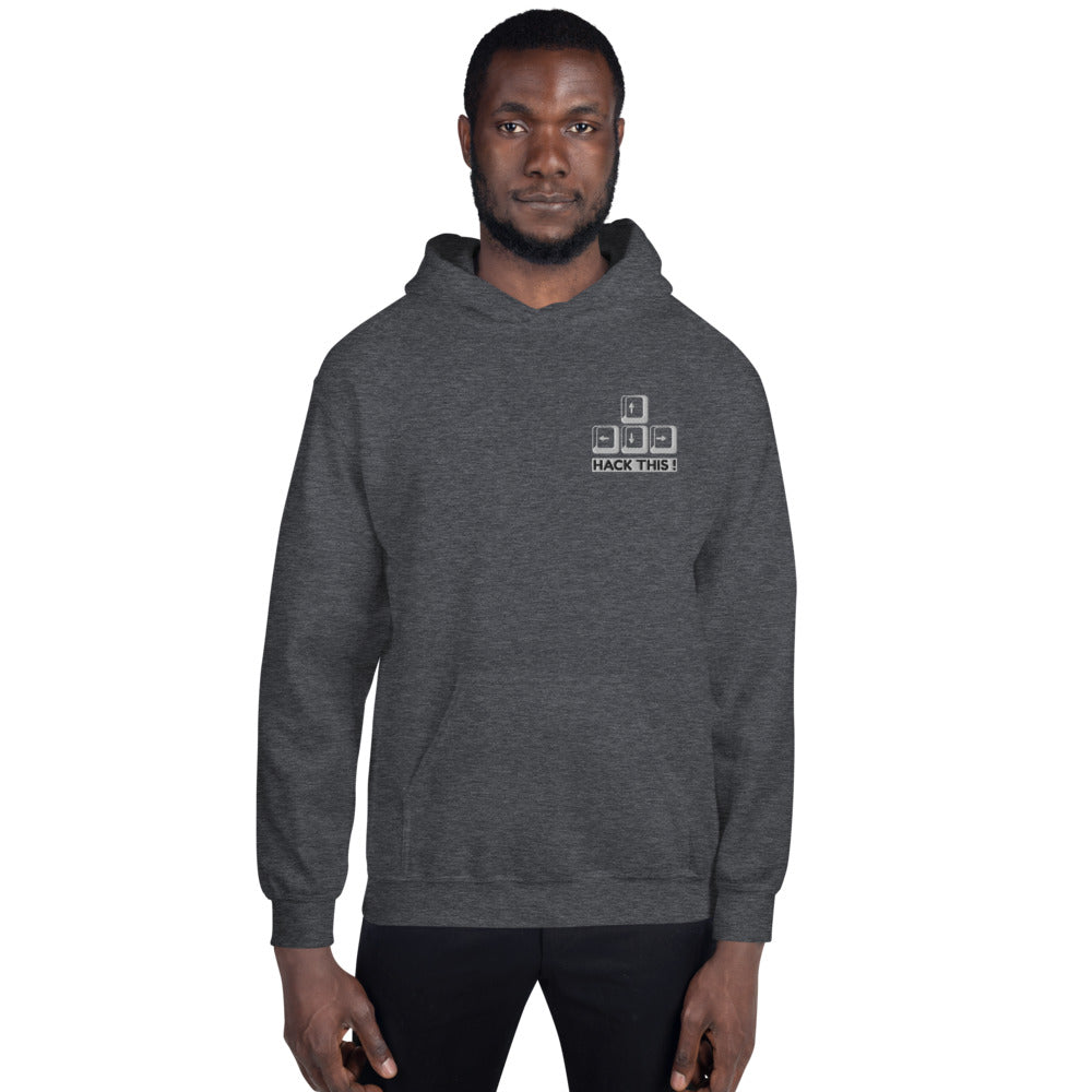 Hack this - Unisex Hoodie (embroidery) by DarkByteGear