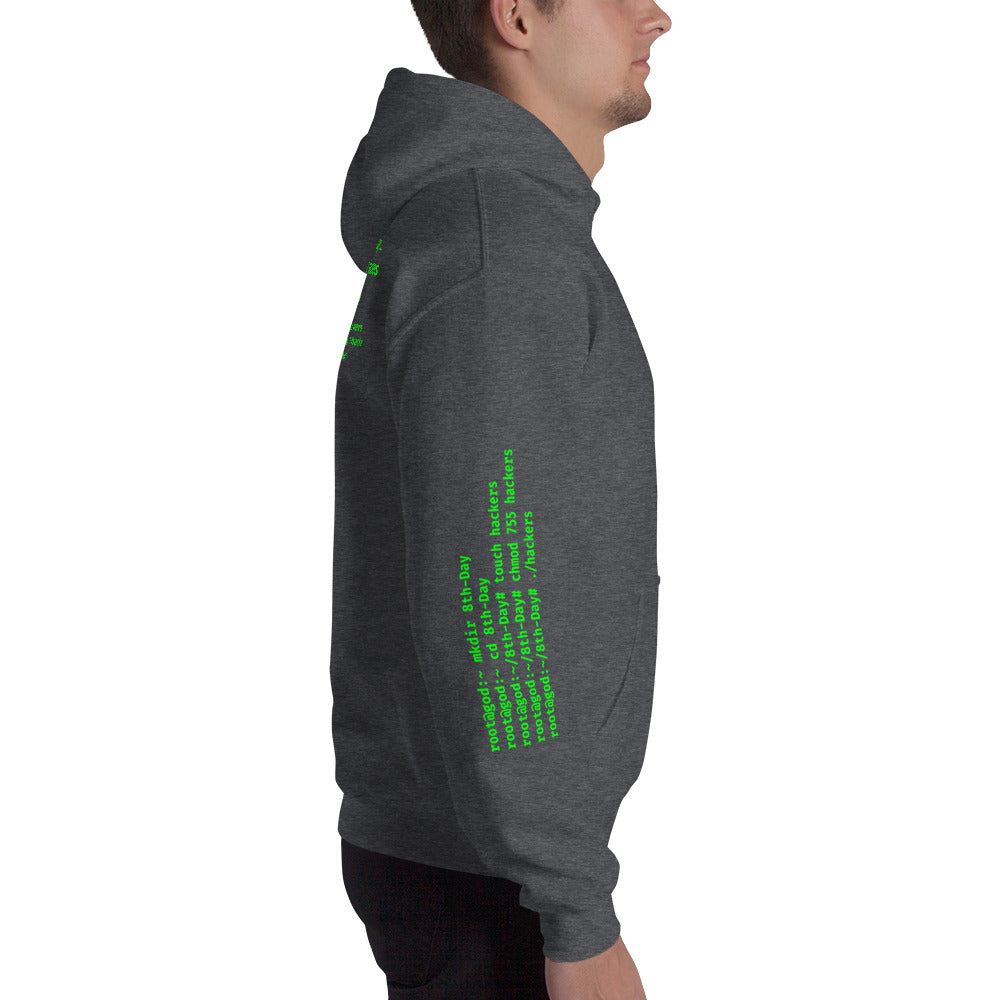 On the 8th day God created hackers - Unisex Hoodie (all side print) by DarkByteGear