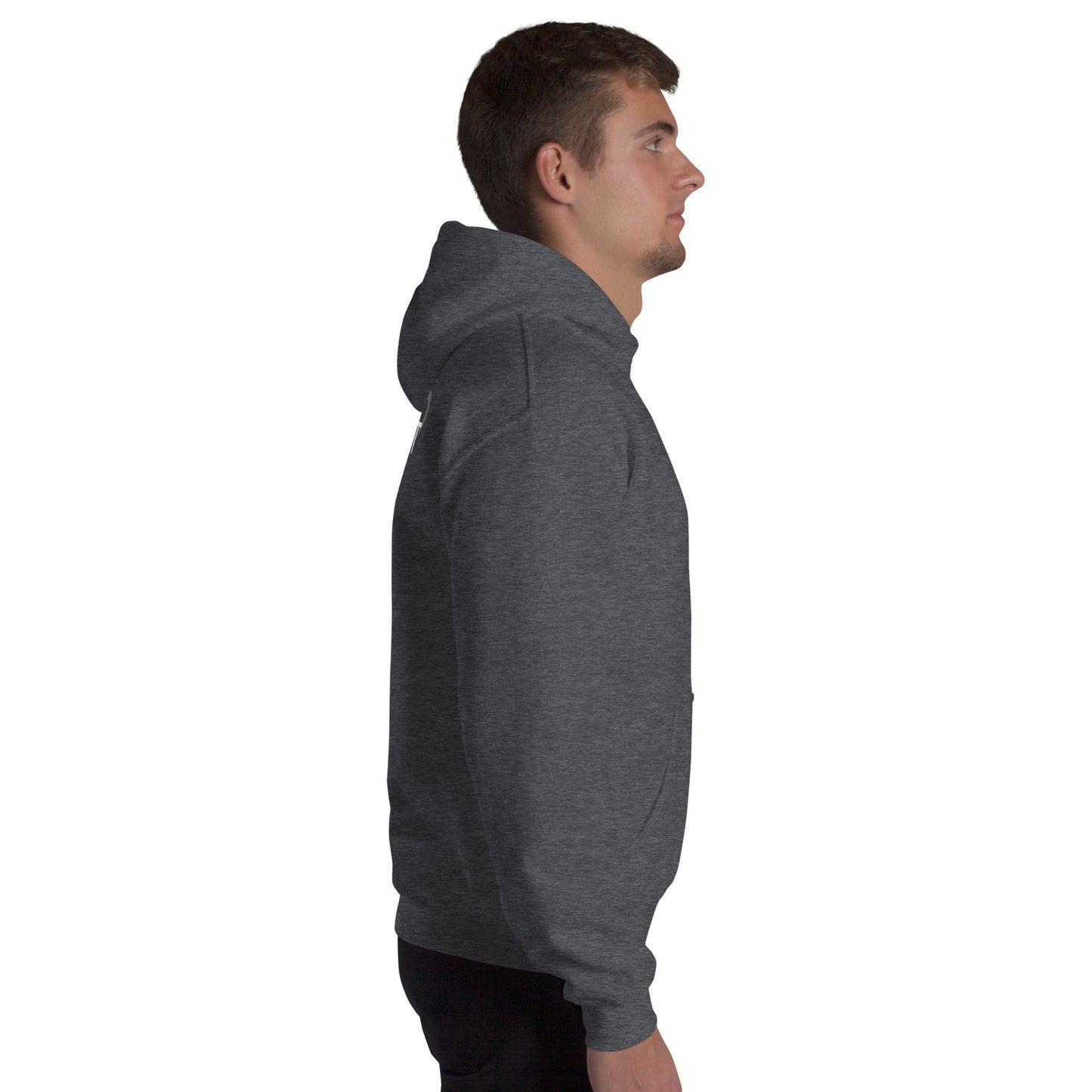 Grey Hat Hacker - Unisex Hoodie (back print) by DarkByteGear