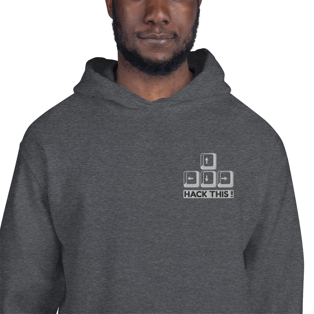 Hack this - Unisex Hoodie (embroidery) by DarkByteGear