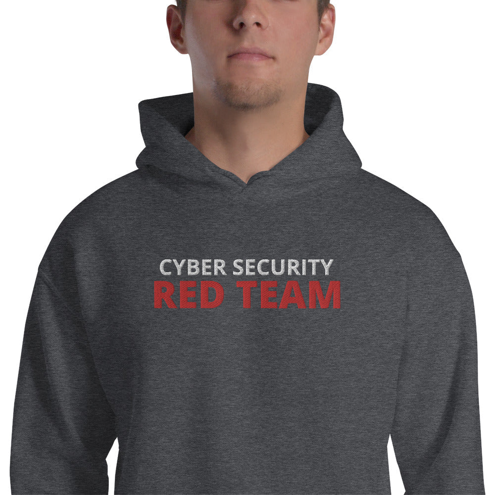 Cyber security Red team - Unisex Hoodie (large embroidery) by DarkByteGear