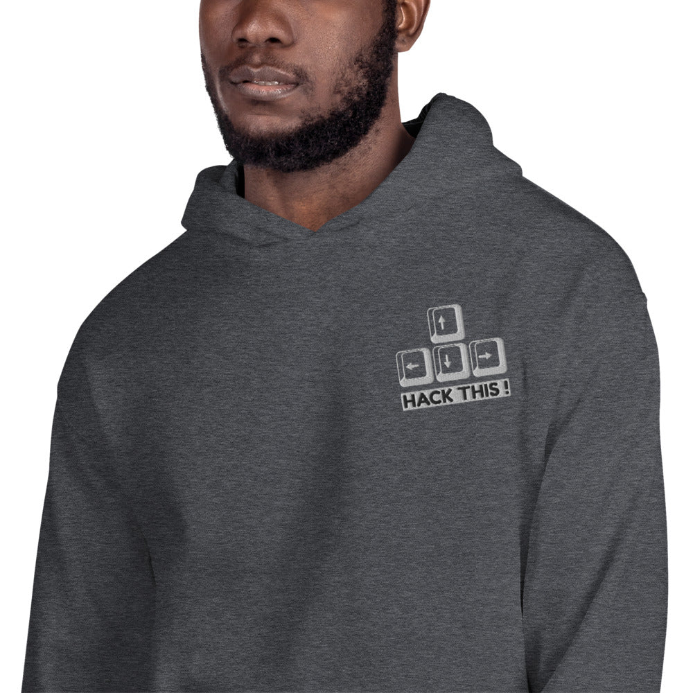 Hack this - Unisex Hoodie (embroidery) by DarkByteGear
