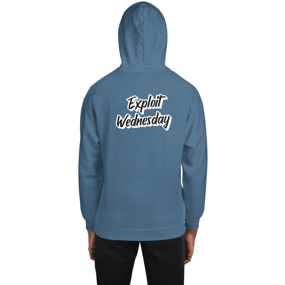 Exploit Wednesday - Unisex Hoodie (back print) by DarkByteGear