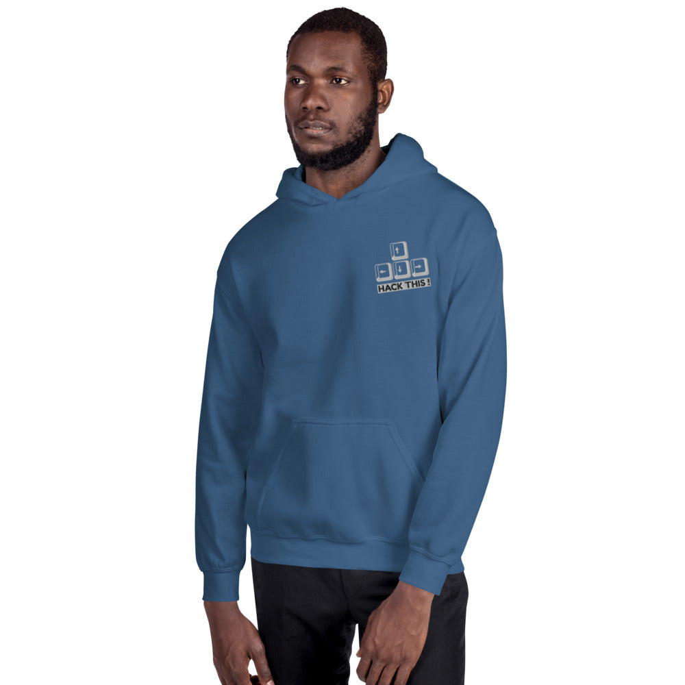 Hack this - Unisex Hoodie (embroidery) by DarkByteGear