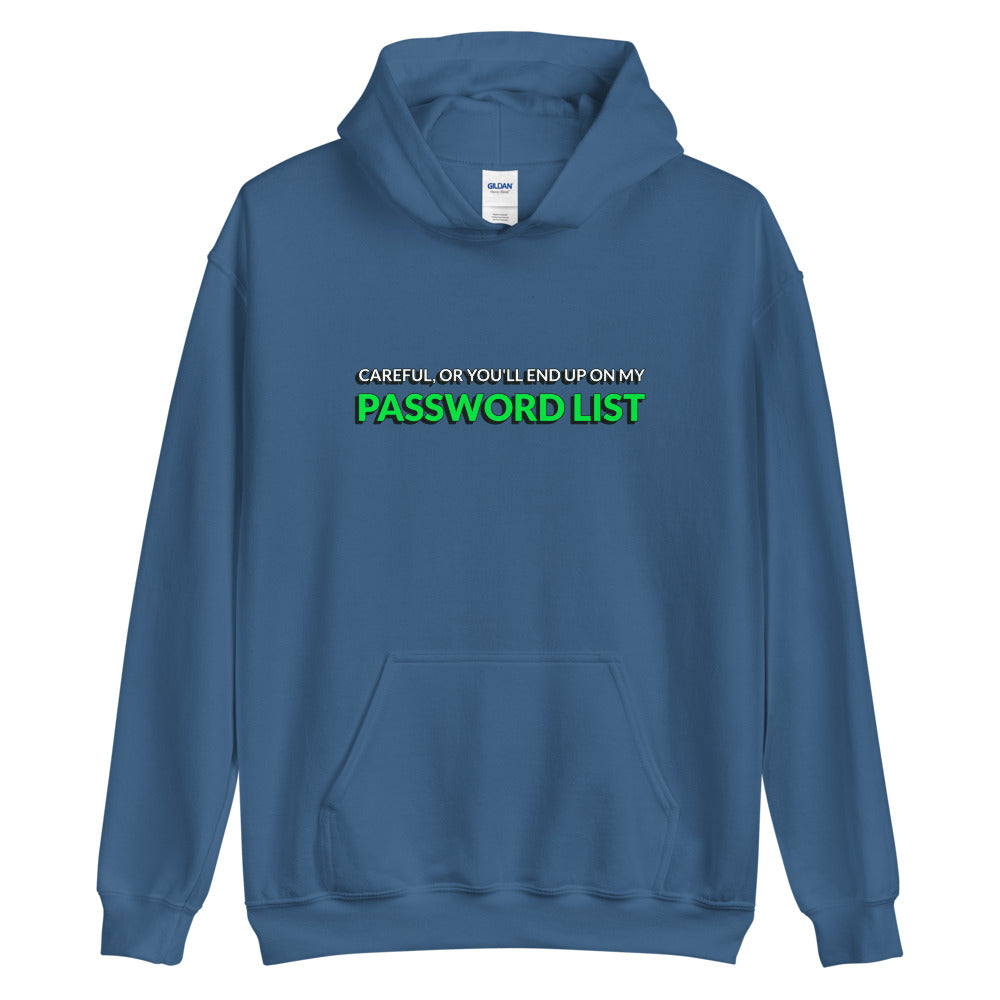 Password List - Unisex Hoodie by DarkByteGear