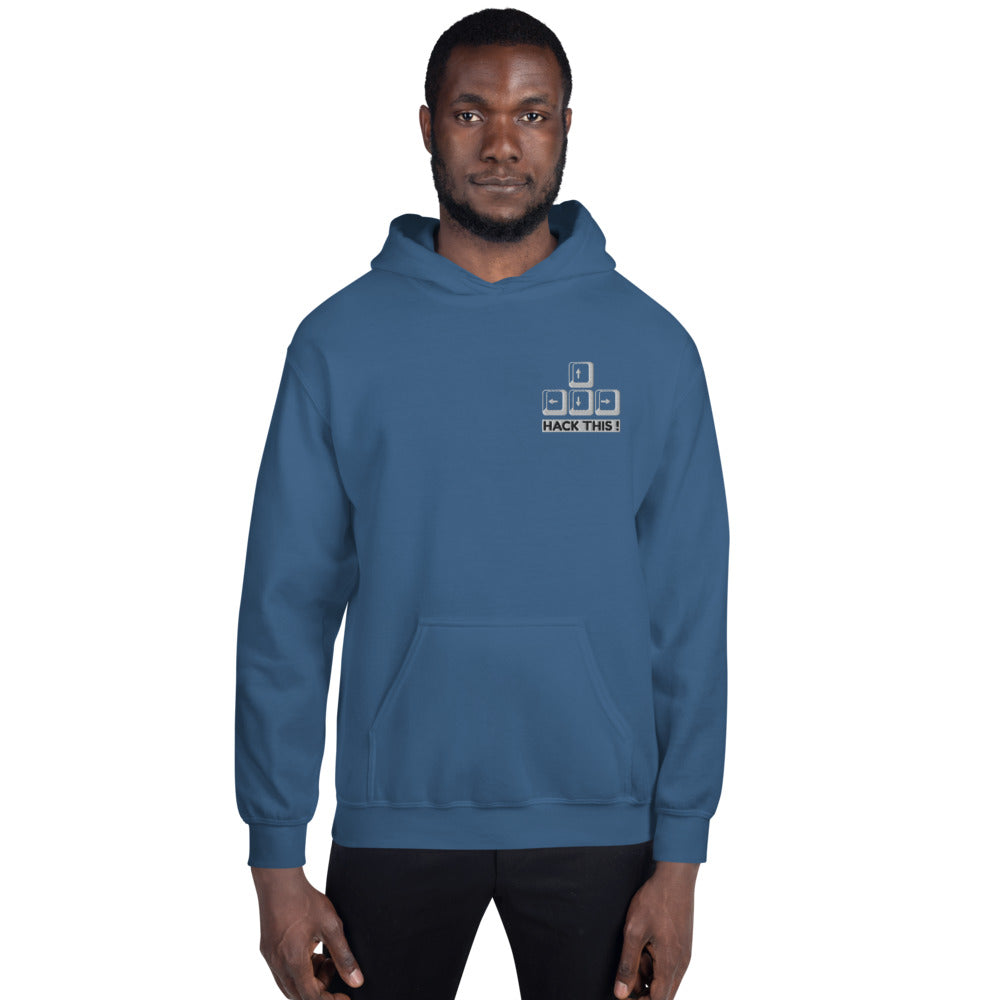 Hack this - Unisex Hoodie (embroidery) by DarkByteGear