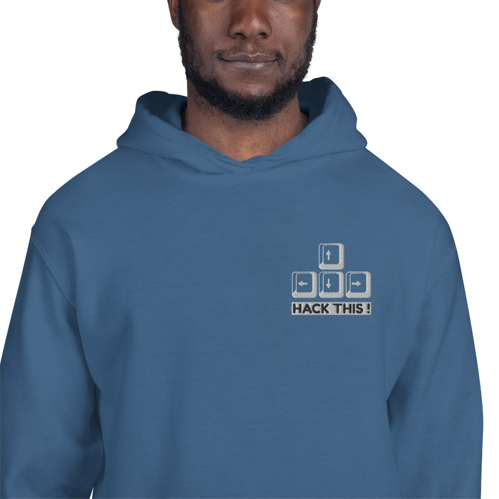 Hack this - Unisex Hoodie (embroidery) by DarkByteGear