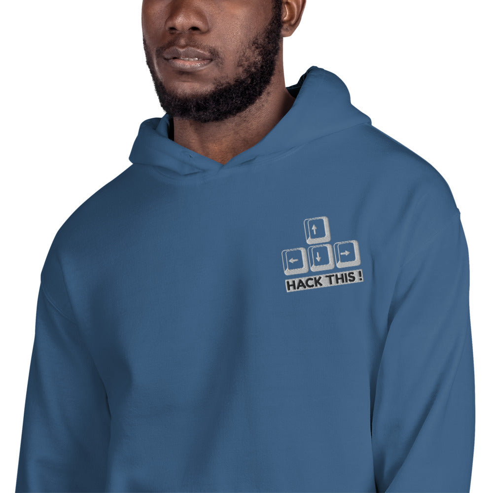 Hack this - Unisex Hoodie (embroidery) by DarkByteGear