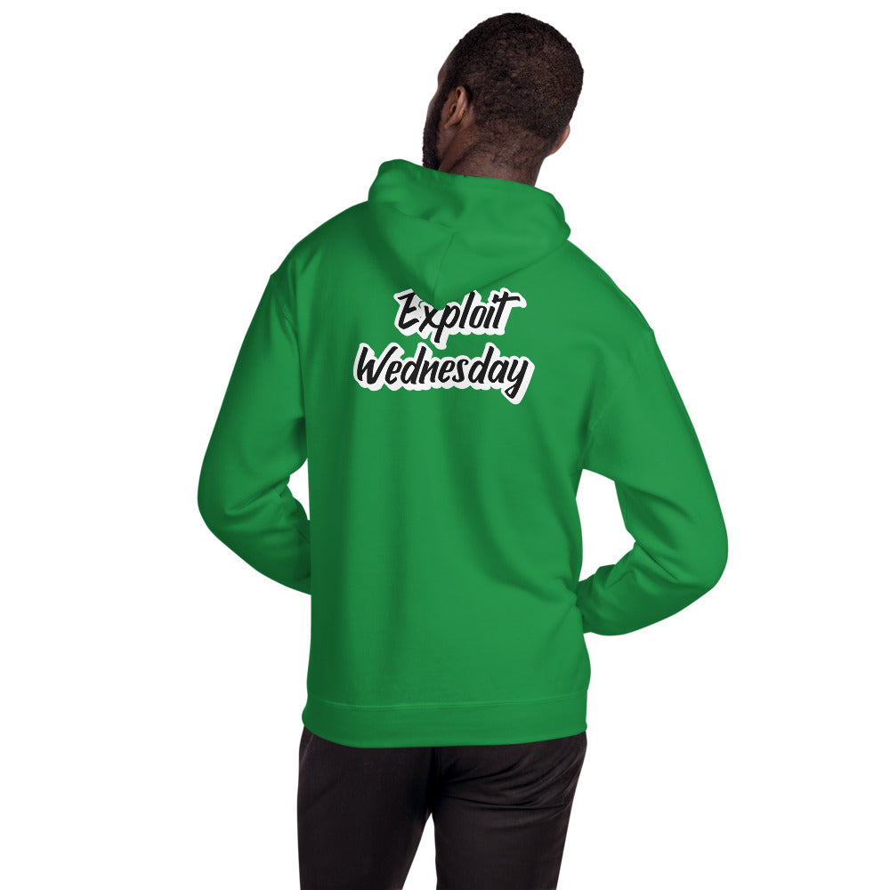 Exploit Wednesday - Unisex Hoodie (back print) by DarkByteGear