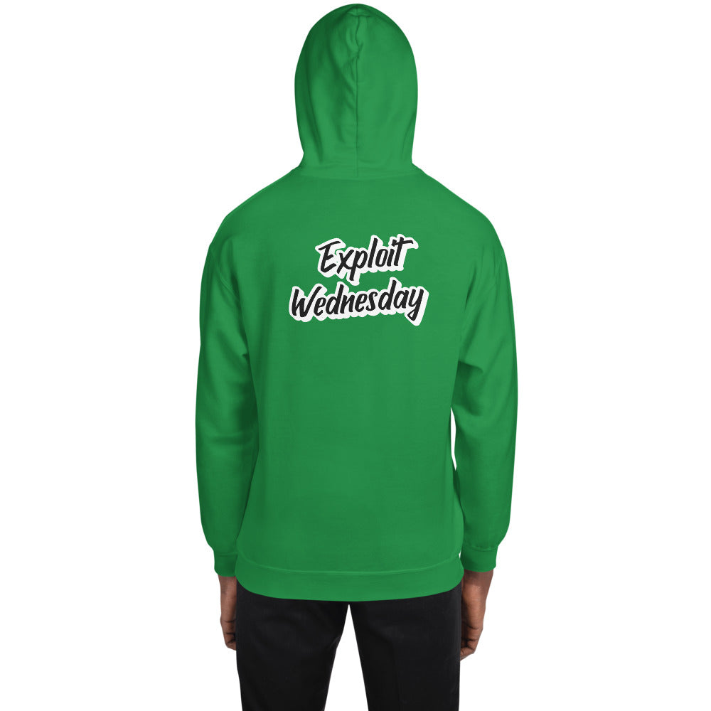 Exploit Wednesday - Unisex Hoodie (back print) by DarkByteGear