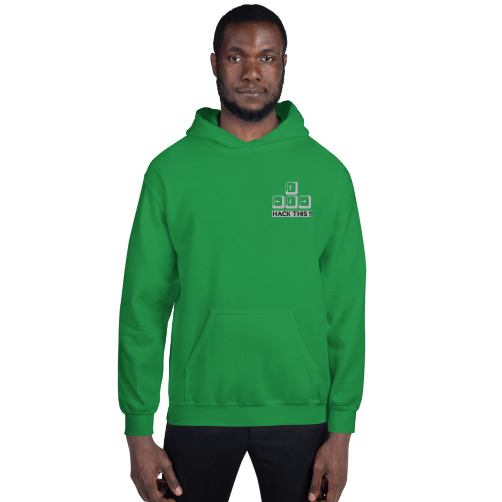 Hack this - Unisex Hoodie (embroidery) by DarkByteGear