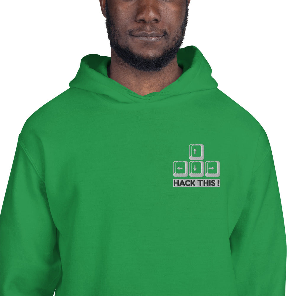 Hack this - Unisex Hoodie (embroidery) by DarkByteGear
