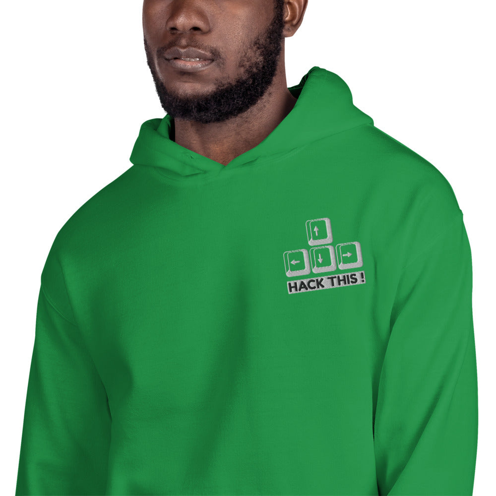Hack this - Unisex Hoodie (embroidery) by DarkByteGear