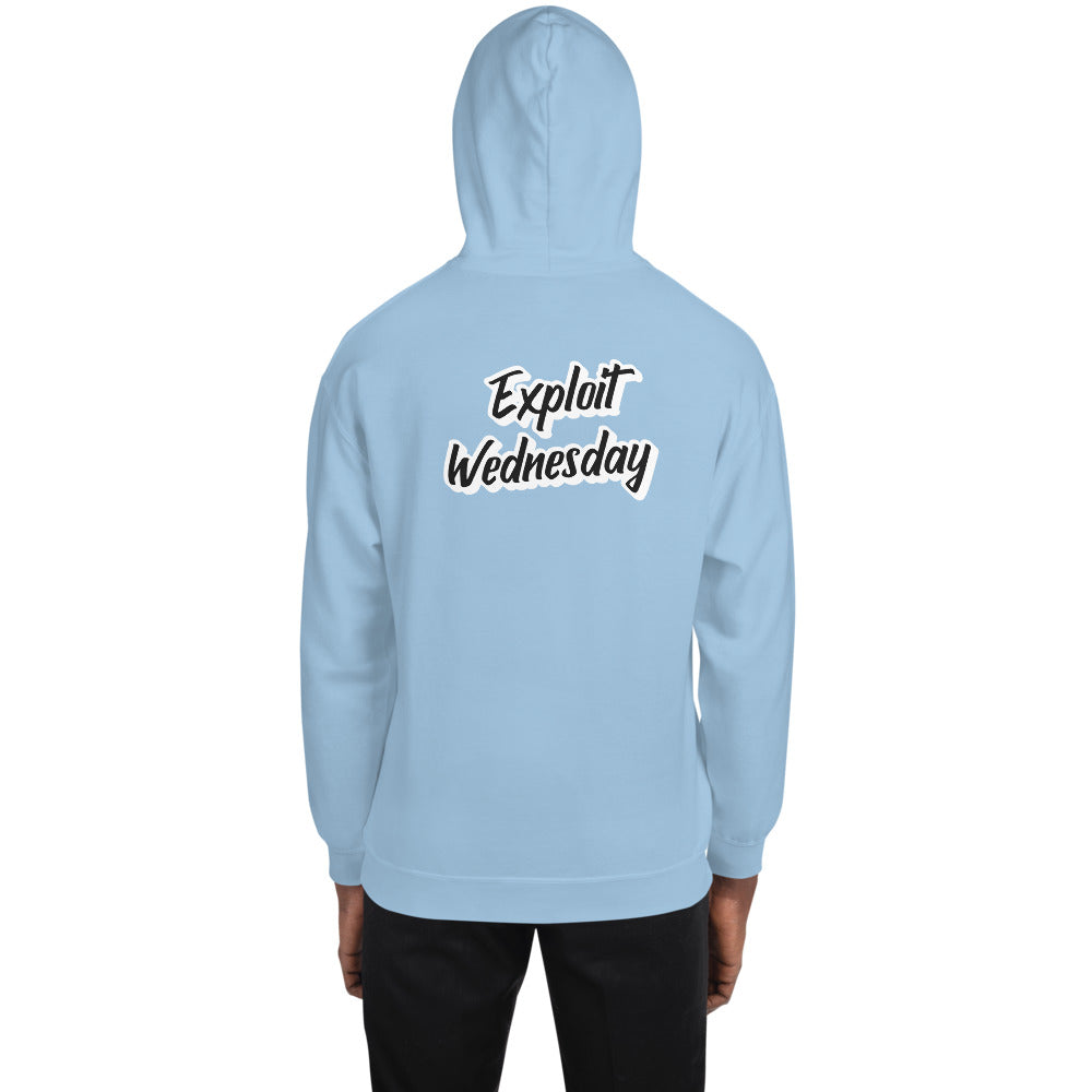 Exploit Wednesday - Unisex Hoodie (back print) by DarkByteGear