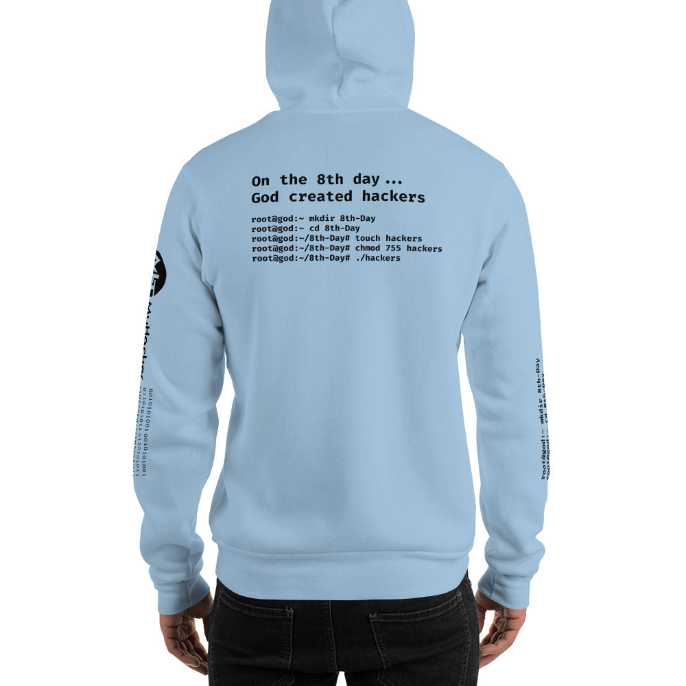 On the 8th day God created hackers - Unisex Hoodie (all side print) by DarkByteGear