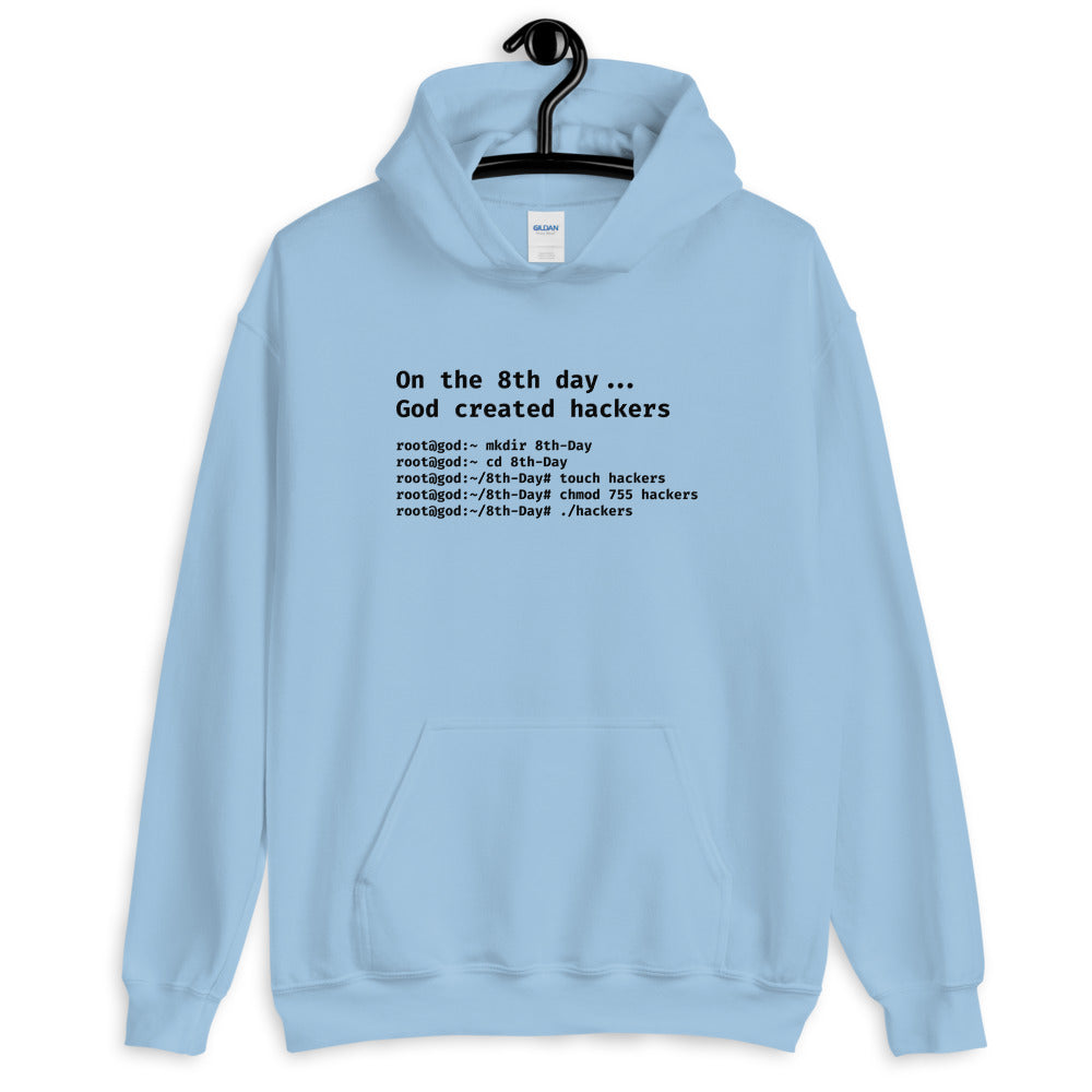 On the 8th day God created hackers - Unisex Hoodie by DarkByteGear