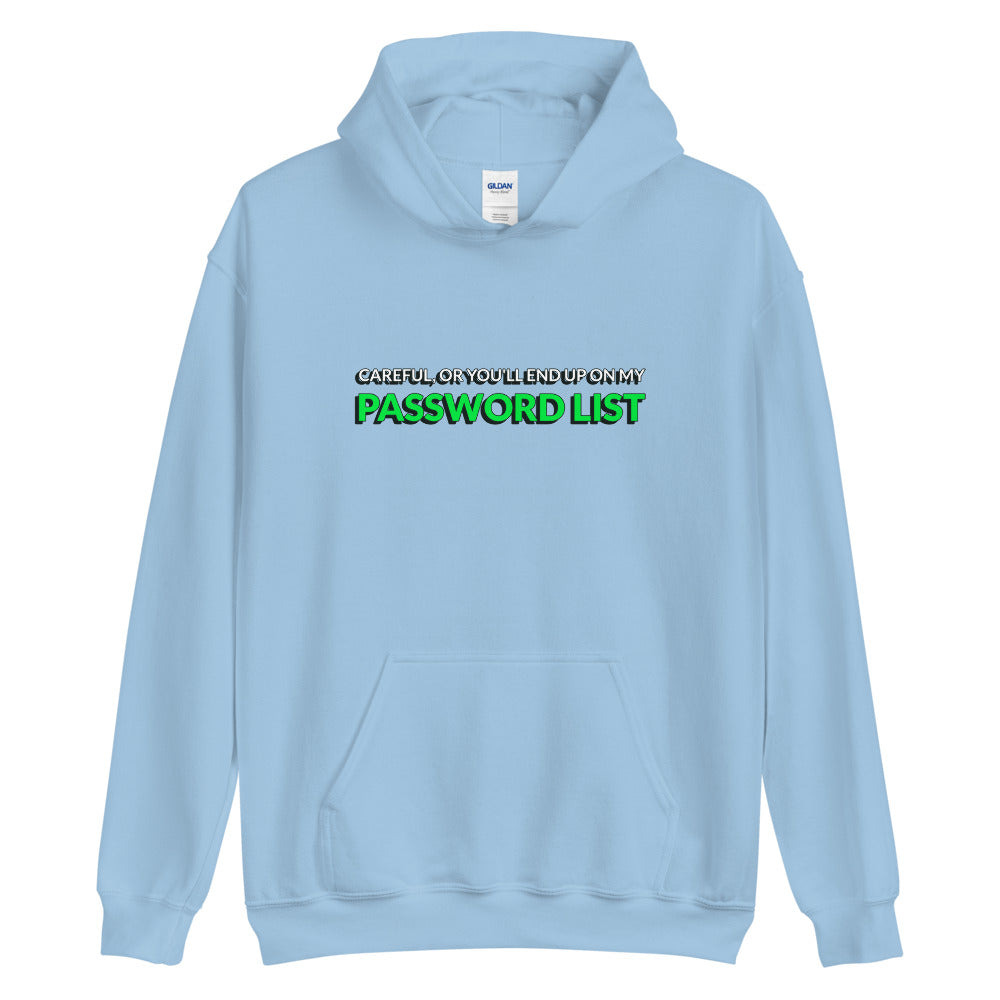 Password List - Unisex Hoodie by DarkByteGear
