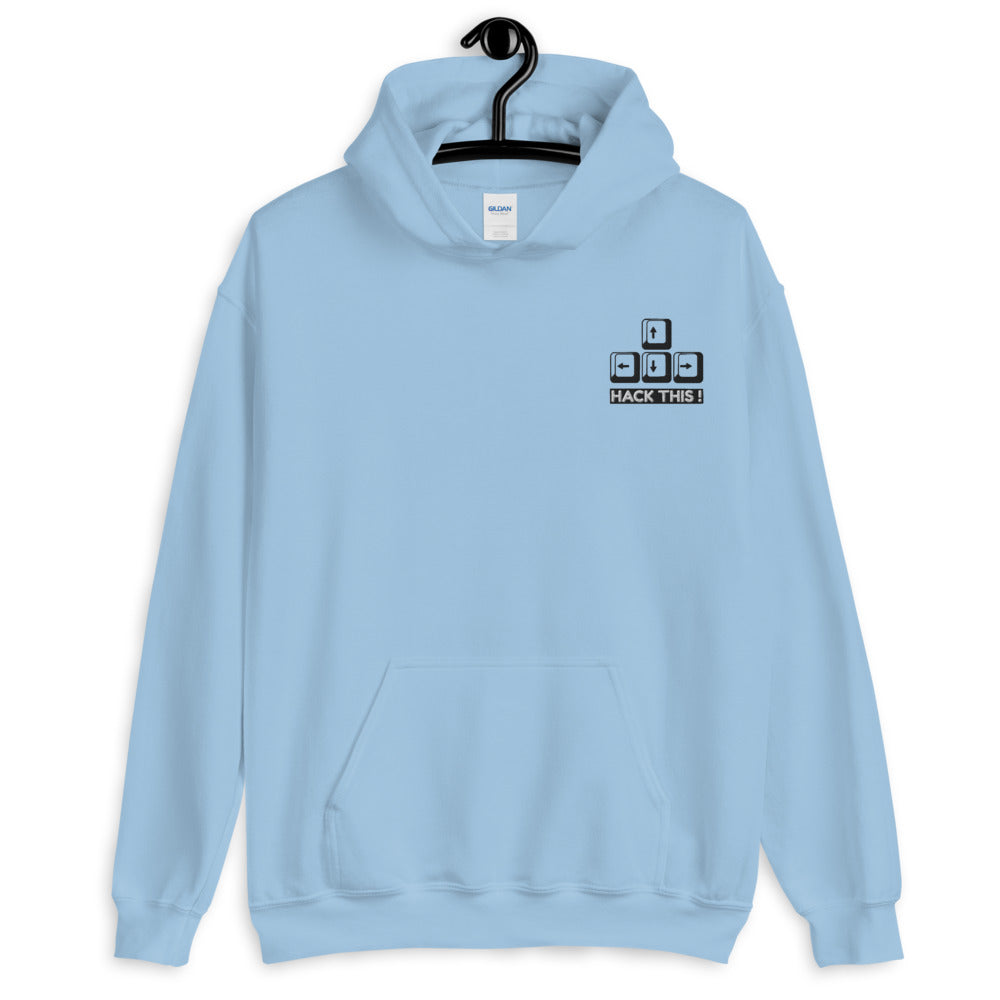 Hack this - Unisex Hoodie (embroidery) by DarkByteGear