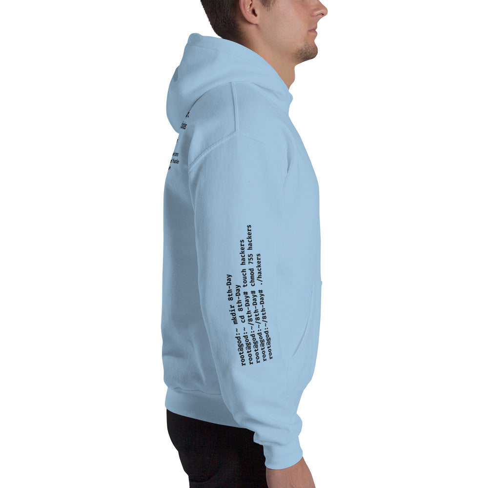 On the 8th day God created hackers - Unisex Hoodie (all side print) by DarkByteGear
