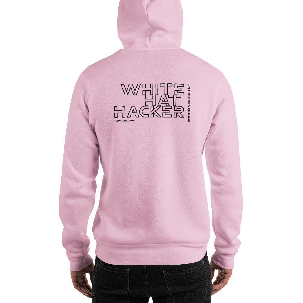 White Hat Hacker - Unisex Hoodie (back print) by DarkByteGear