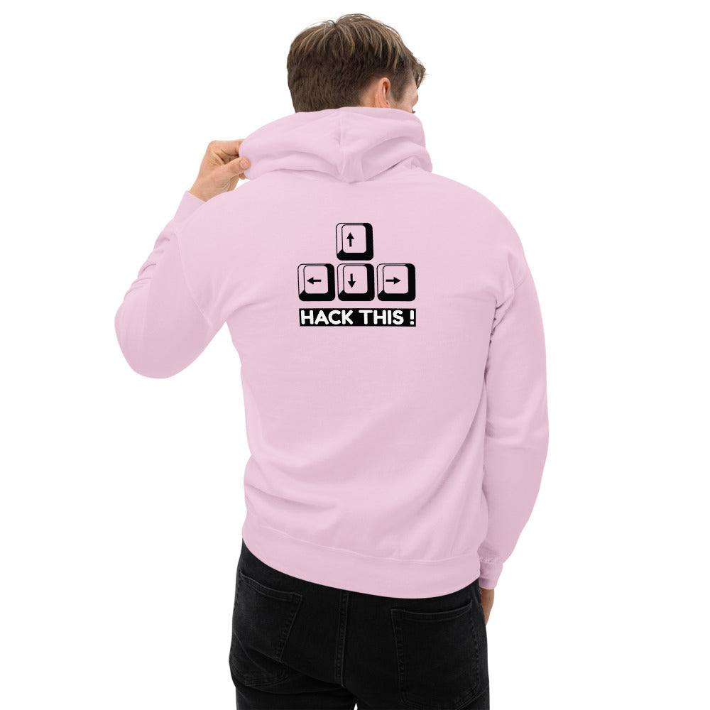 Hack this - Unisex Hoodie (back print) by DarkByteGear
