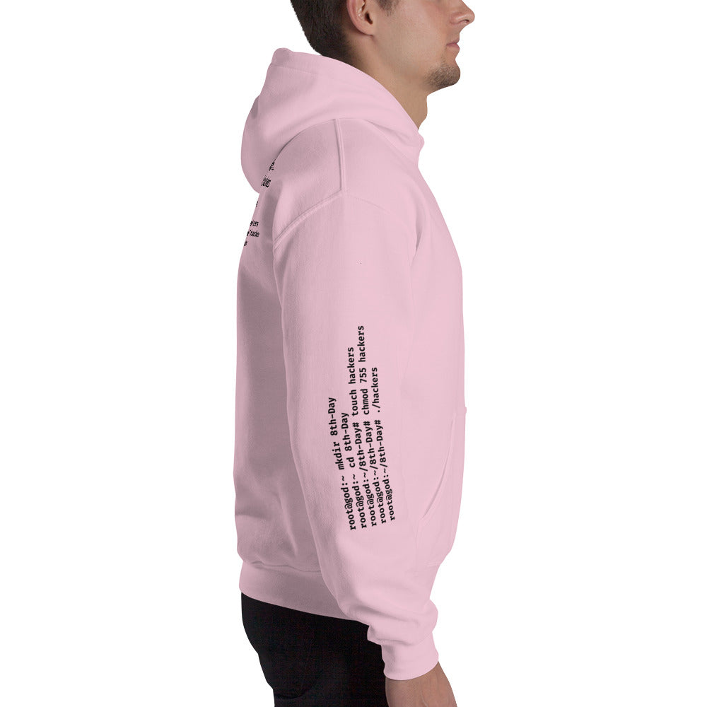 On the 8th day God created hackers - Unisex Hoodie (all side print) by DarkByteGear