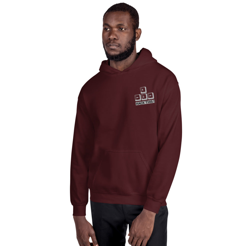 Hack this - Unisex Hoodie (embroidery) by DarkByteGear