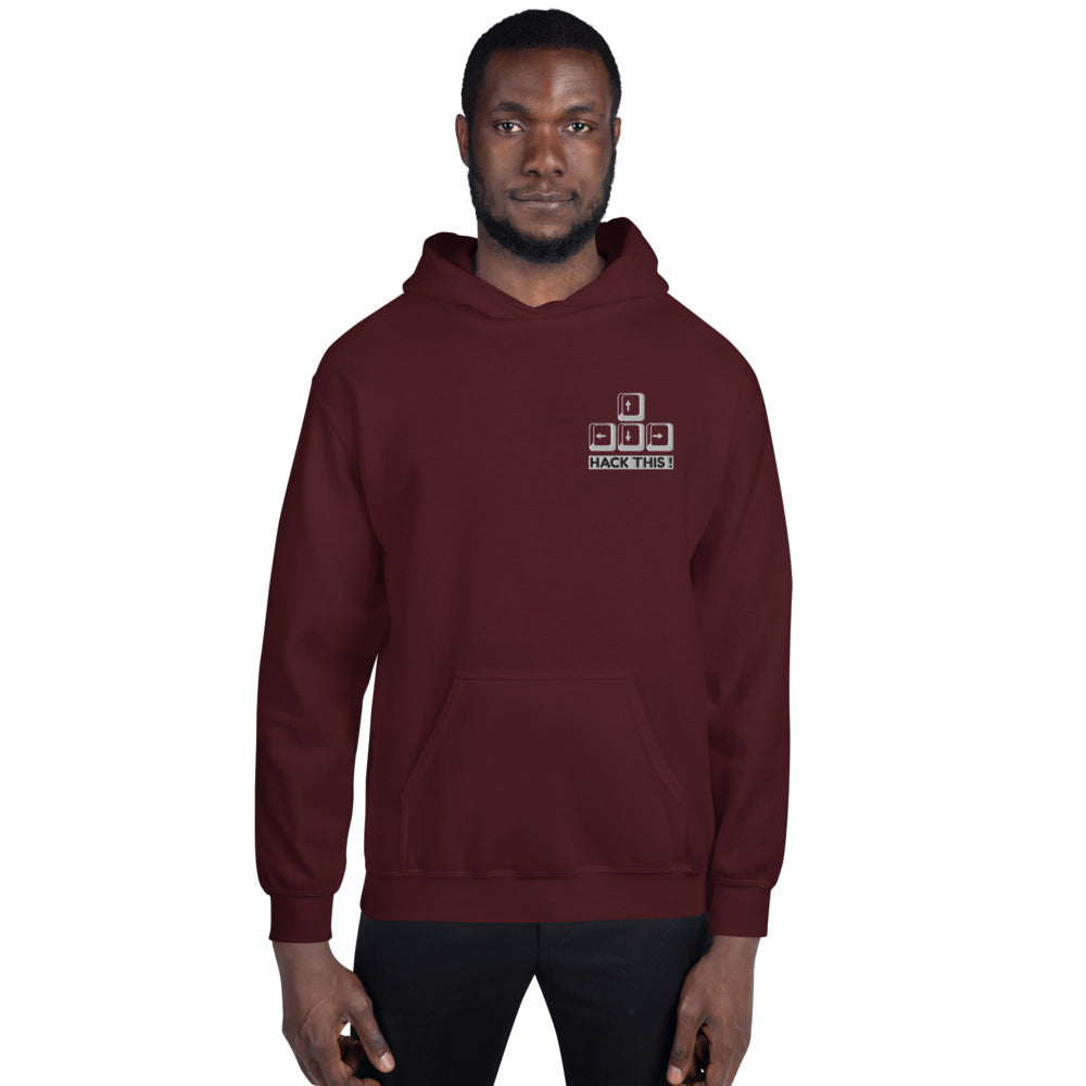 Hack this - Unisex Hoodie (embroidery) by DarkByteGear