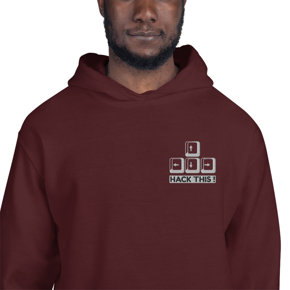 Hack this - Unisex Hoodie (embroidery) by DarkByteGear