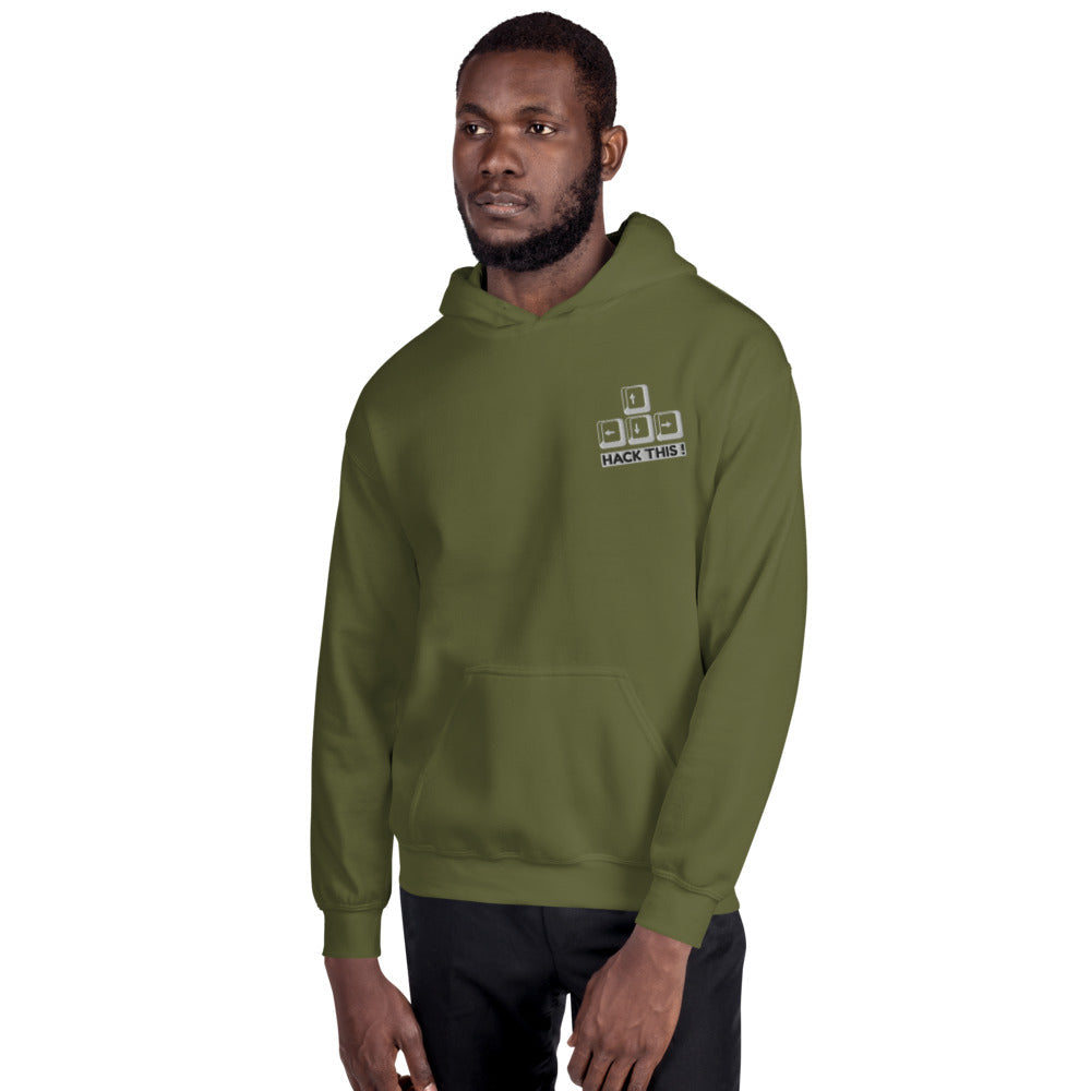 Hack this - Unisex Hoodie (embroidery) by DarkByteGear