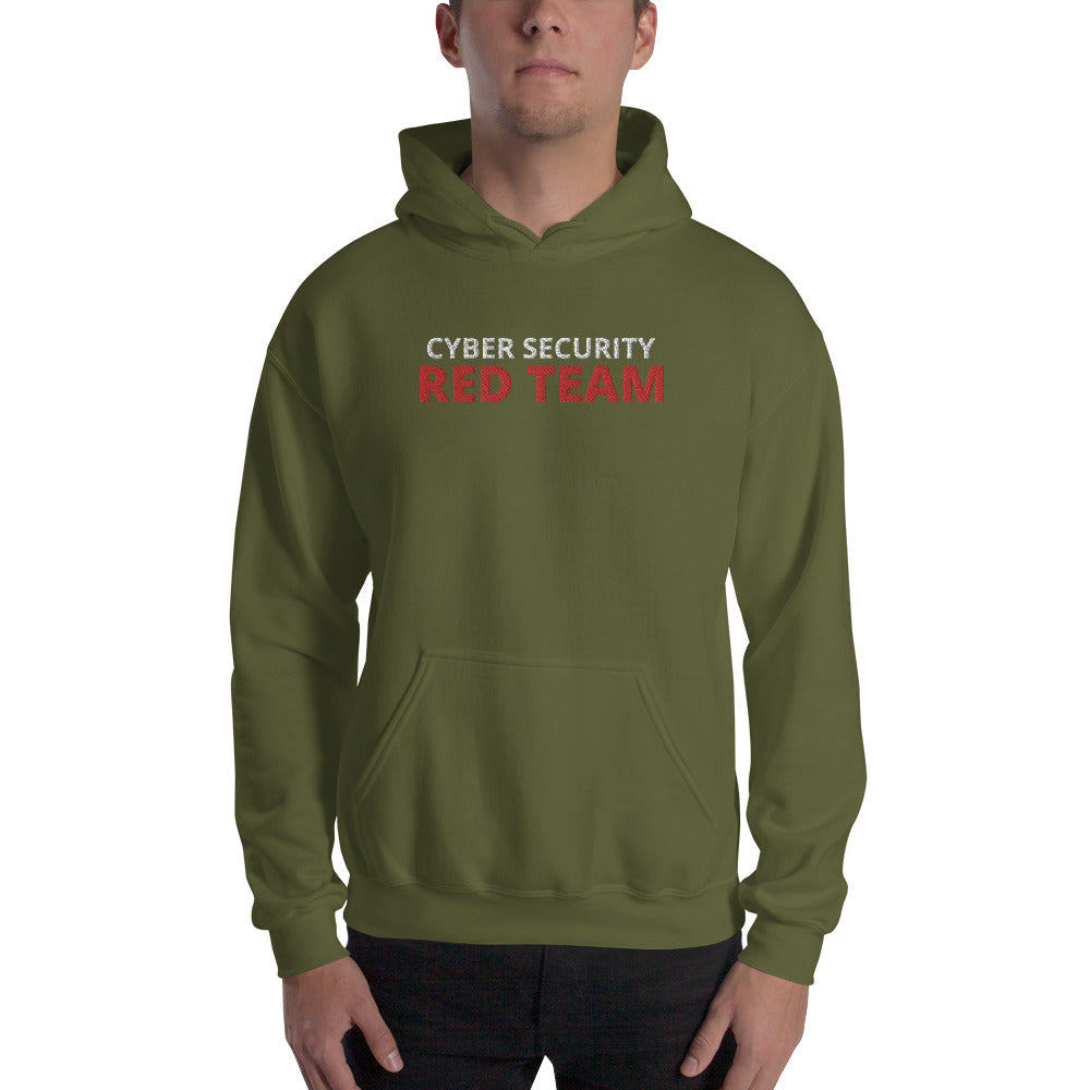 Cyber security Red team - Unisex Hoodie (large embroidery) by DarkByteGear