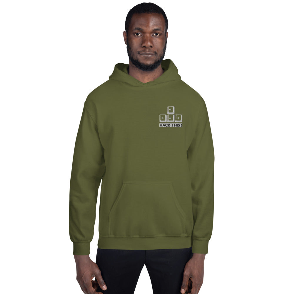 Hack this - Unisex Hoodie (embroidery) by DarkByteGear