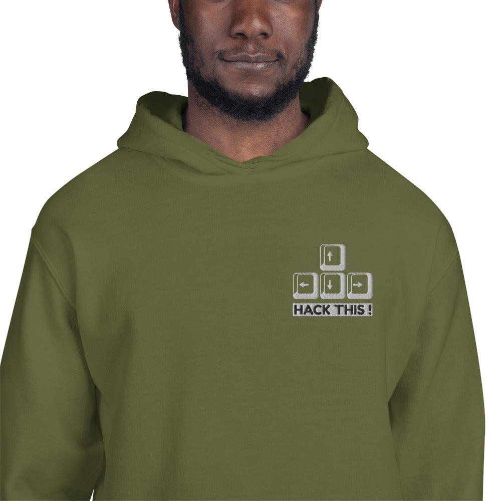 Hack this - Unisex Hoodie (embroidery) by DarkByteGear