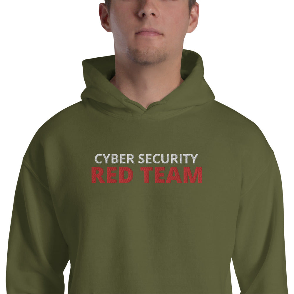 Cyber security Red team - Unisex Hoodie (large embroidery) by DarkByteGear